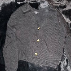 Black cropped Francesca's sweater